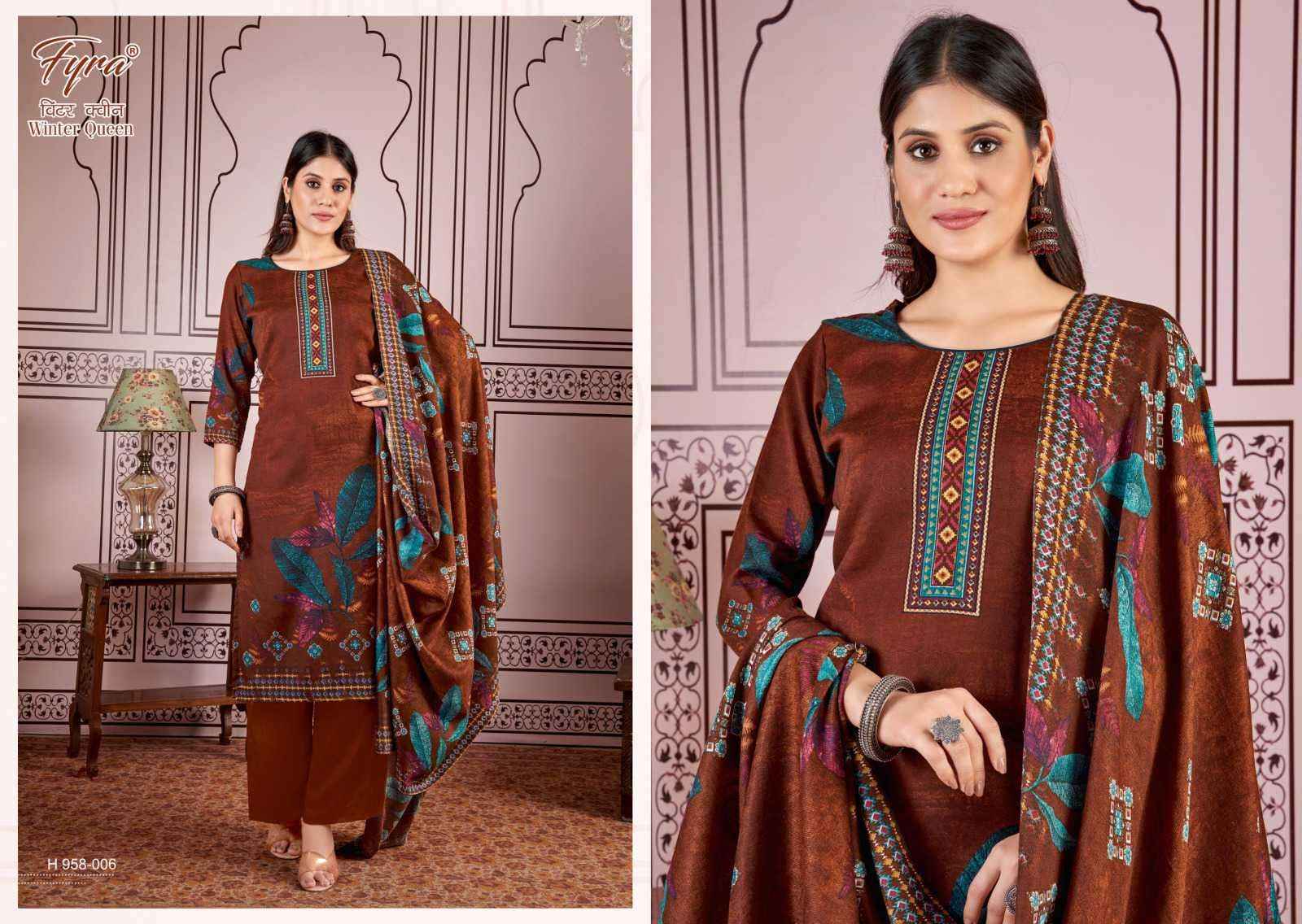 Fyra Winter Queen Pashmina Dress Material 8 pcs Catalogue