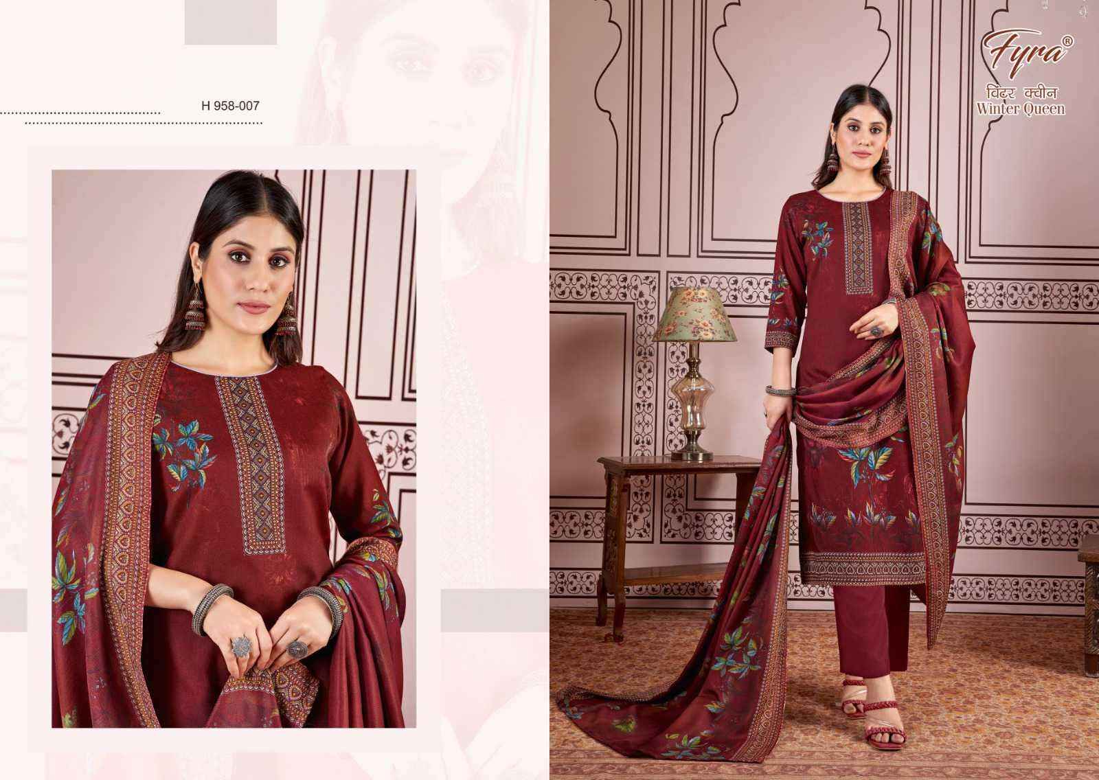 Fyra Winter Queen Pashmina Dress Material 8 pcs Catalogue