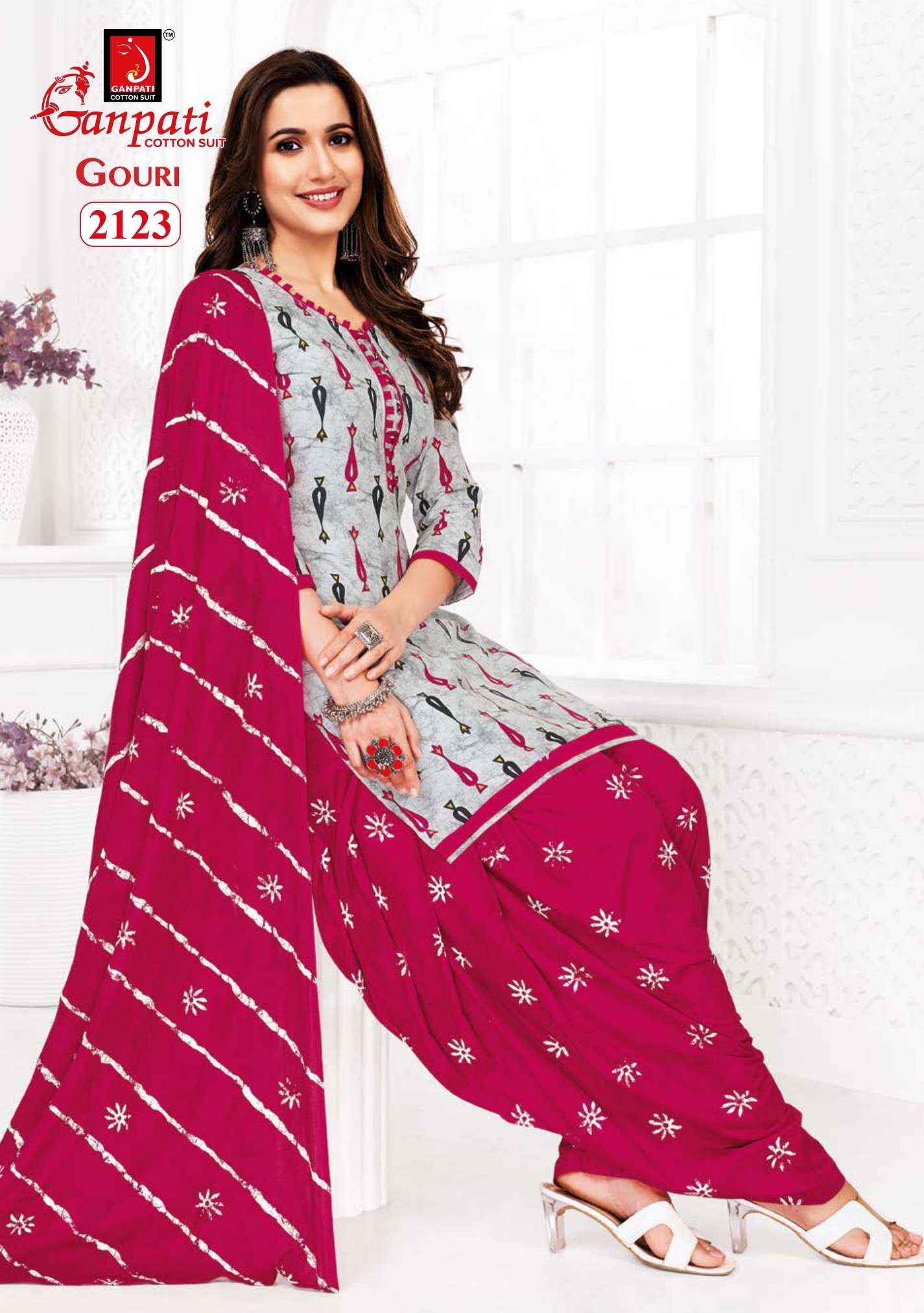 Ganpati Gouri Vol 7 Cotton Dress Material 15 pcs Catalogue