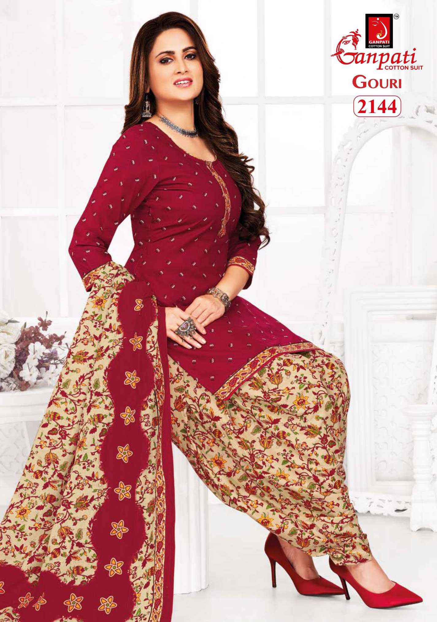 Ganpati Gouri Vol 7 Cotton Dress Material 15 pcs Catalogue