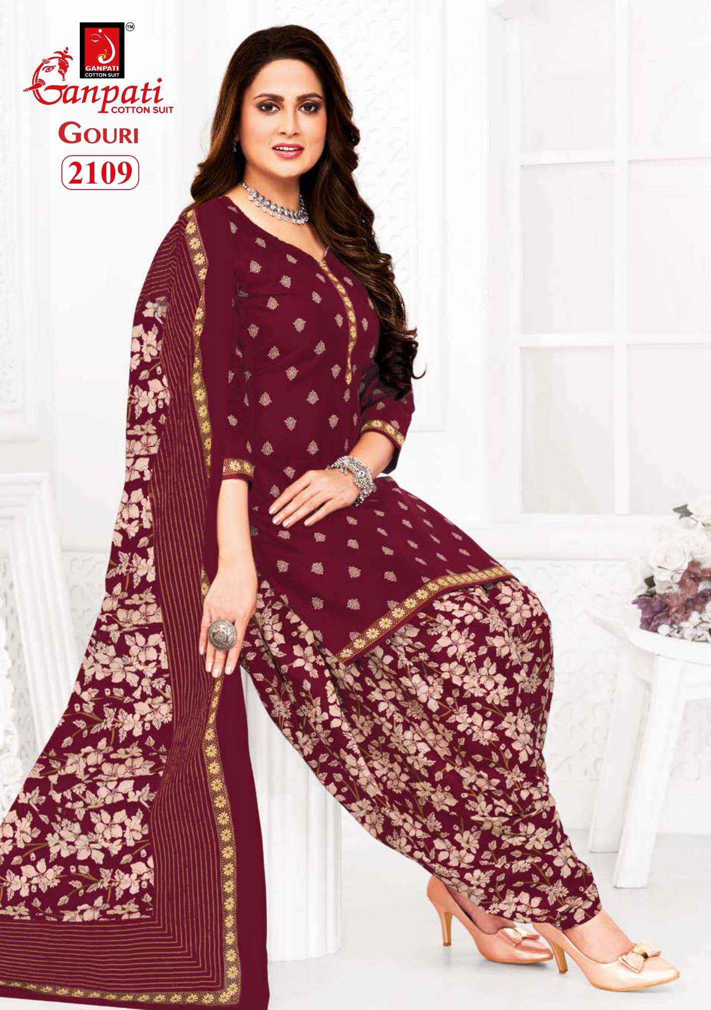 Ganpati Gouri Vol 7 Cotton Dress Material 15 pcs Catalogue