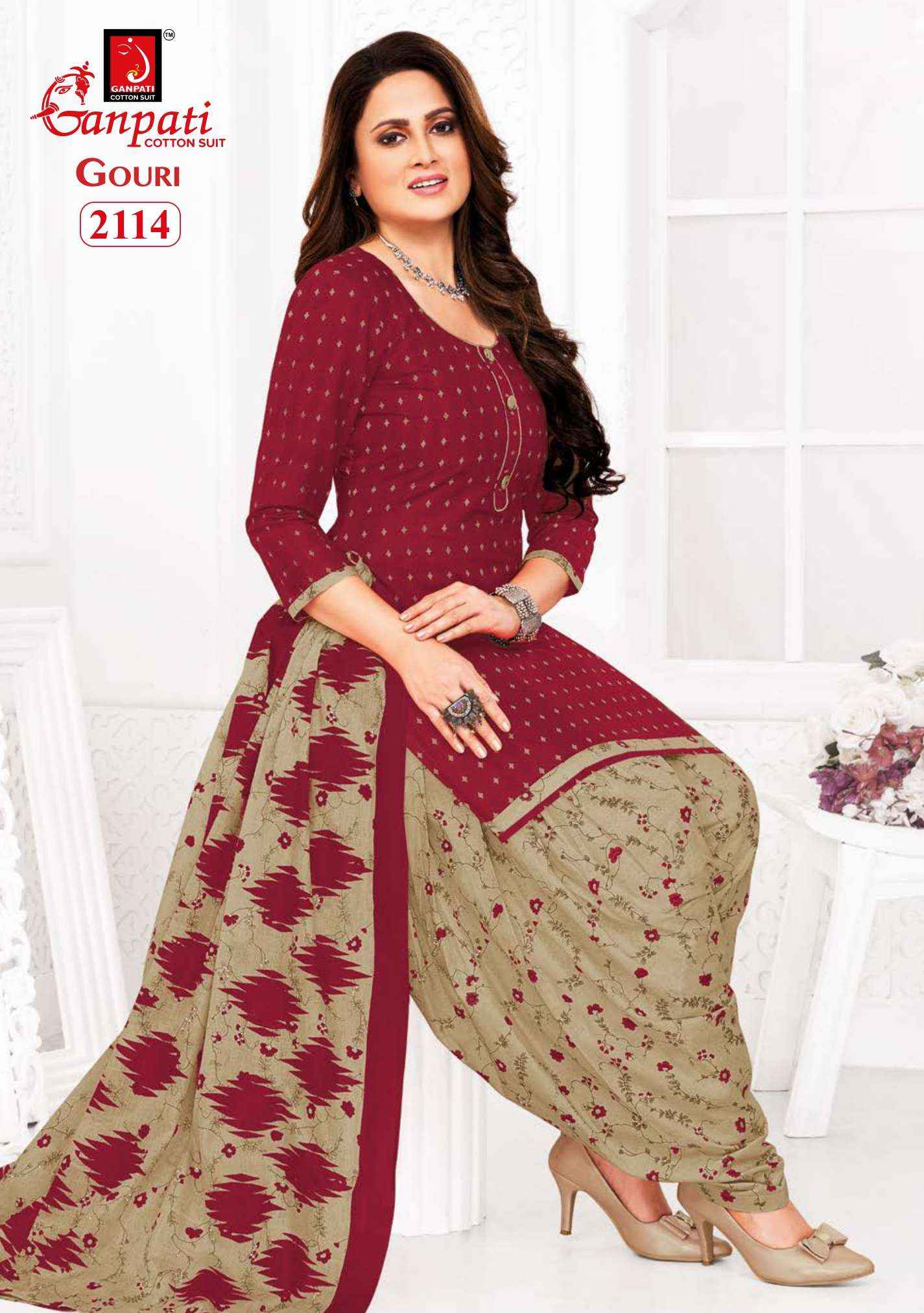 Ganpati Gouri Vol 7 Cotton Dress Material 15 pcs Catalogue
