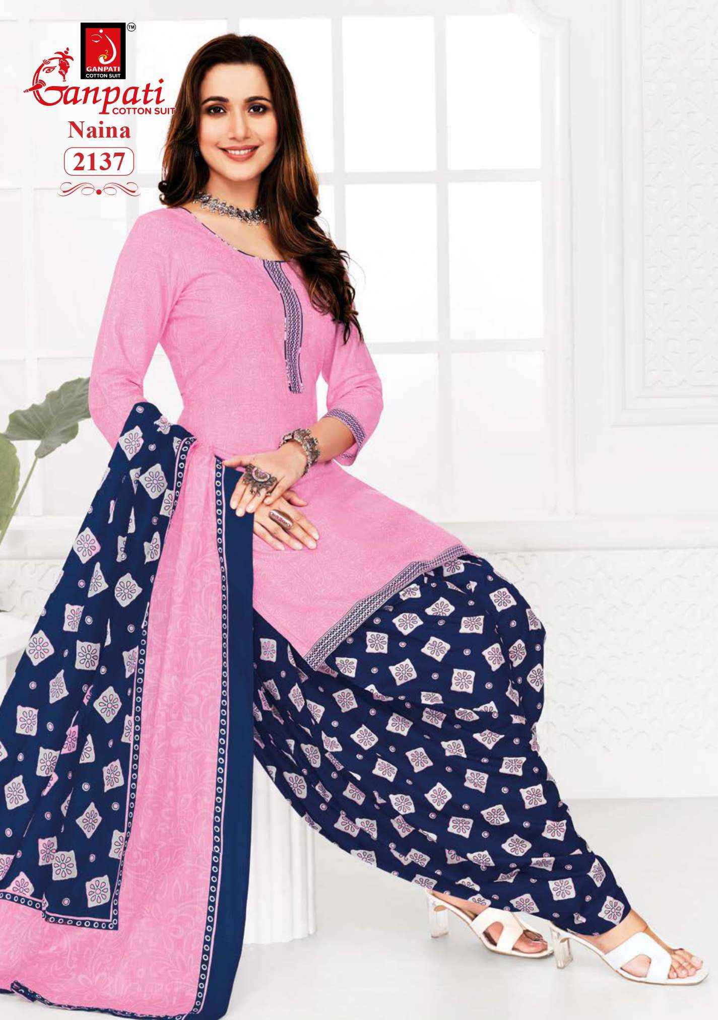 Ganpati Naina Vol 7 Cotton Dress Material Best Wholesale Suits Online