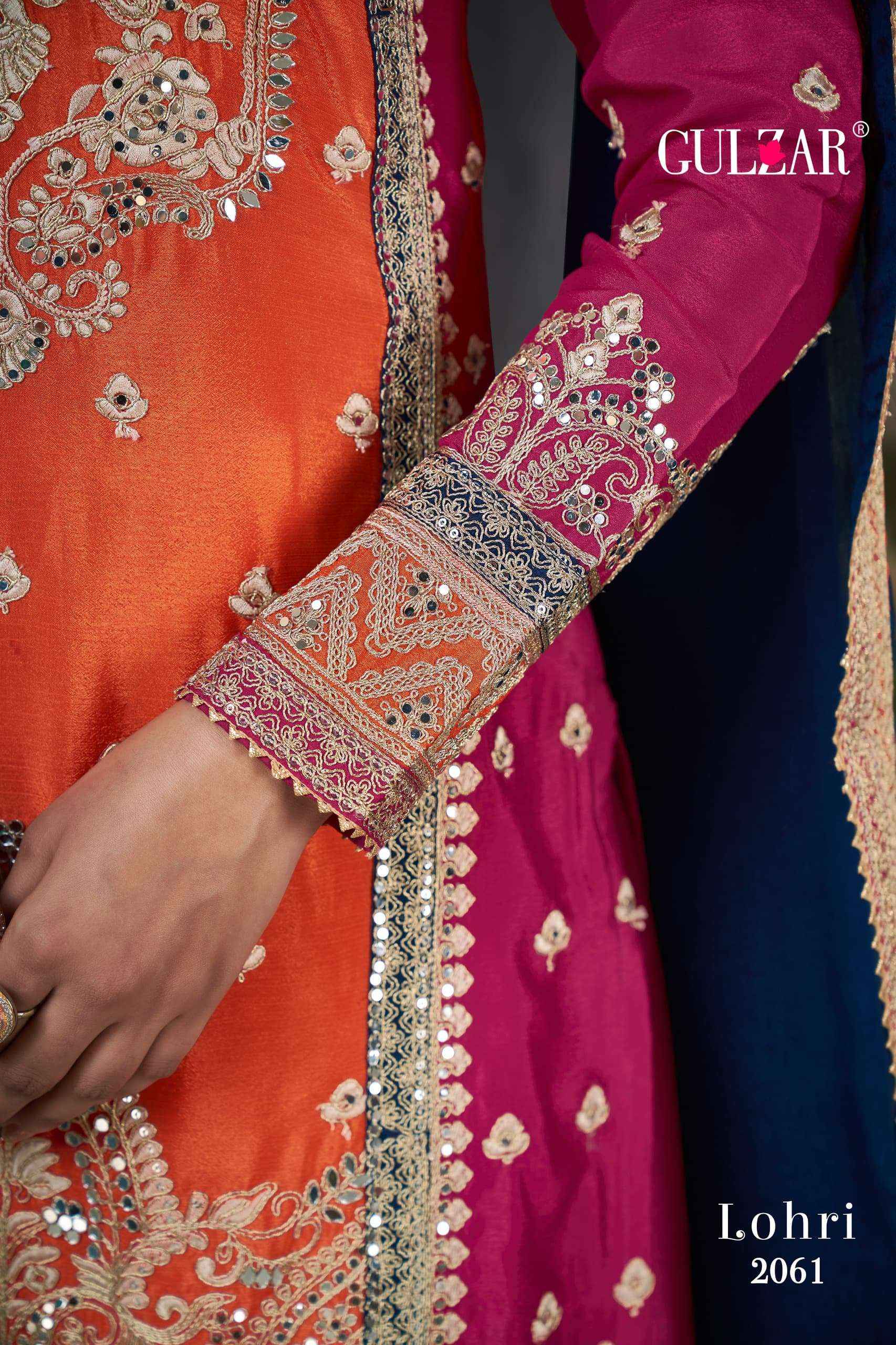 Gulzar Lohri Readymade Chinon Dress 3 pcs Catalogue