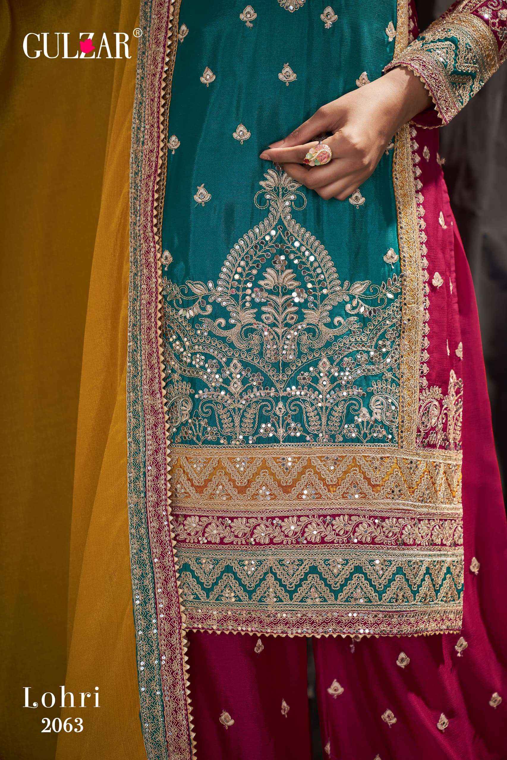 Gulzar Lohri Readymade Chinon Dress 3 pcs Catalogue