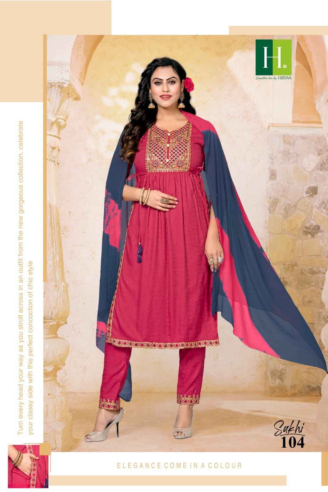 Hirwa Sakhi Rayon Slub Kurti Combo 7 pcs Catalogue