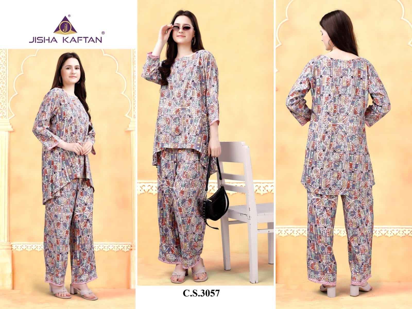 Jelite Jisha Kaftan Rayon Co-Ords Vol  2 Rayon Coord Set 6 pcs Catalogue