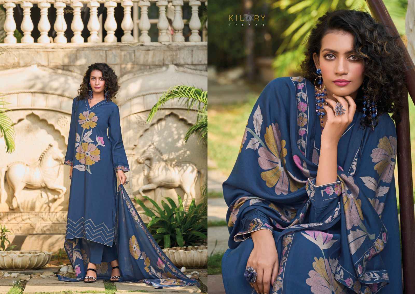 Kilory Trendz Zarina Vol 2 Viscose Dress Material 8 pcs Catalogue