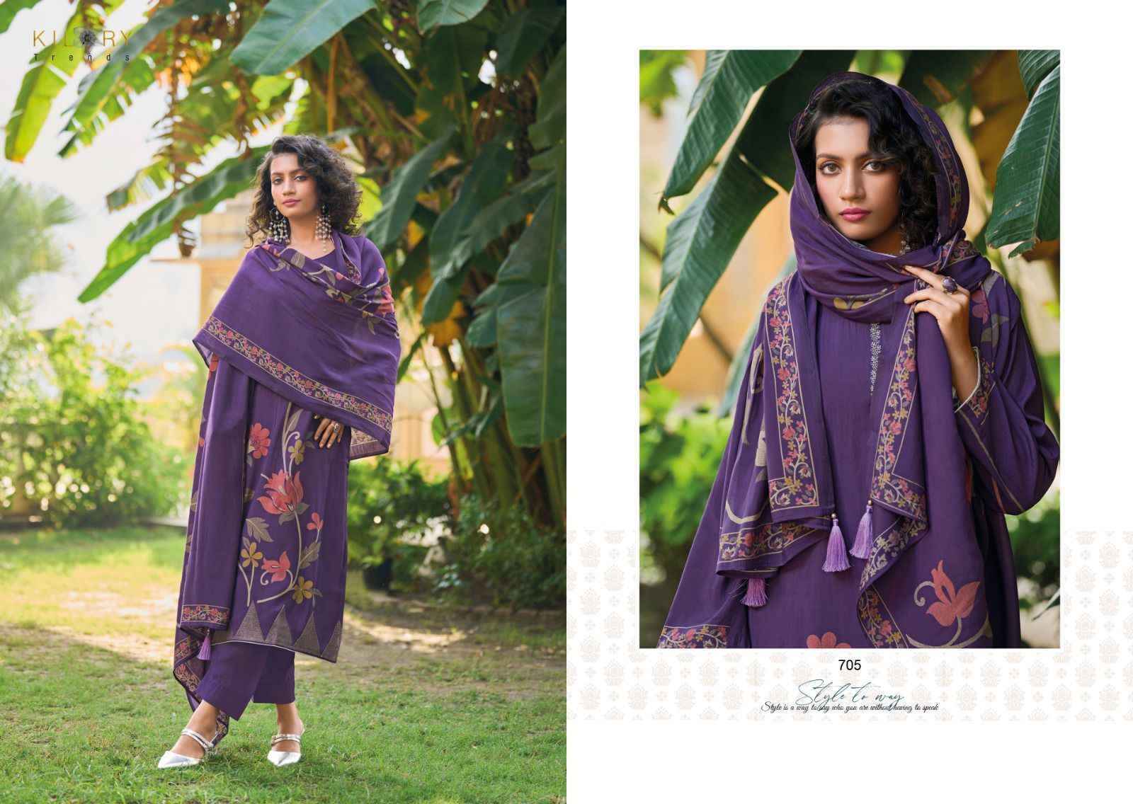 Kilory Trendz Zarina Vol 2 Viscose Dress Material 8 pcs Catalogue