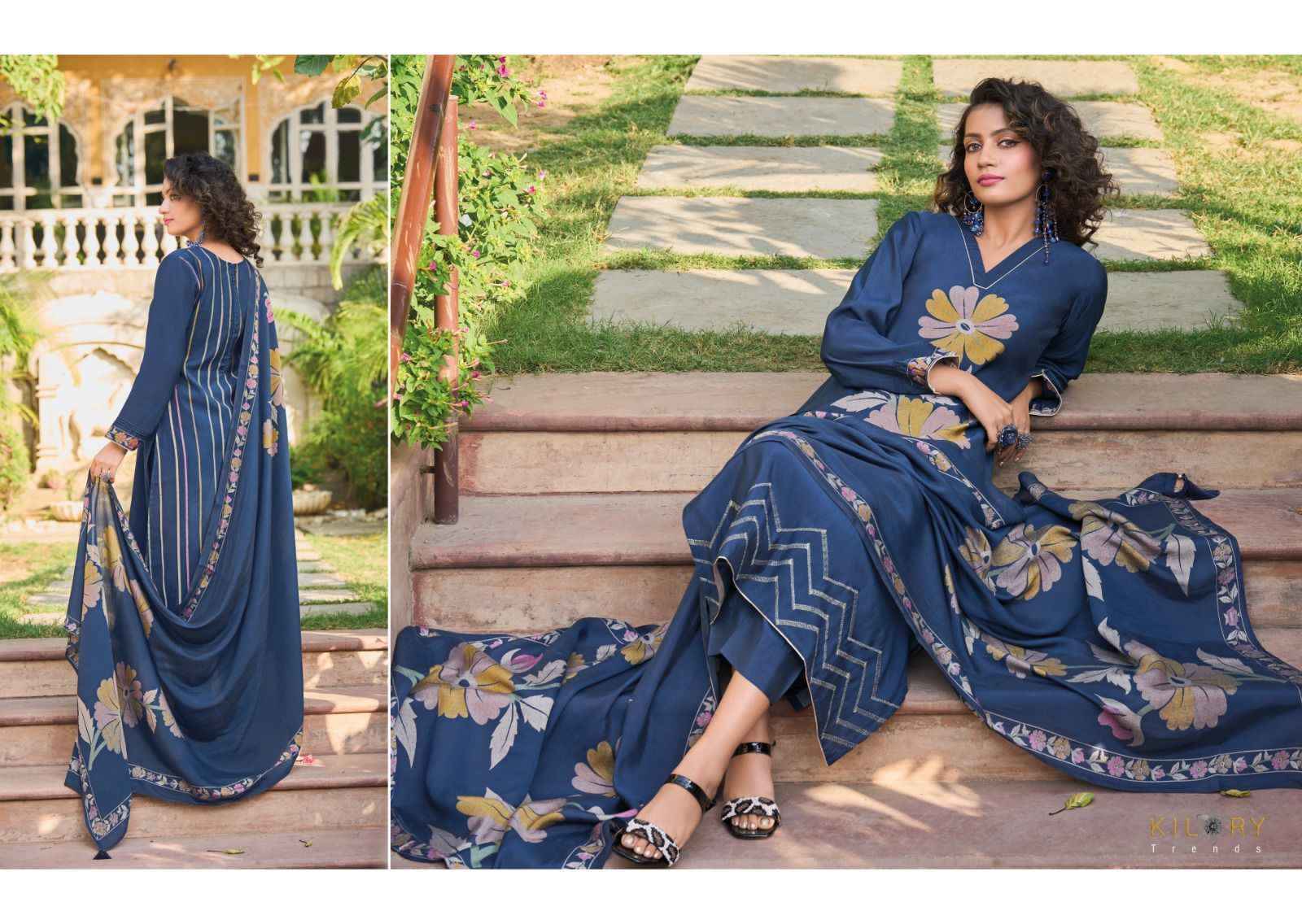 Kilory Trendz Zarina Vol 2 Viscose Dress Material 8 pcs Catalogue