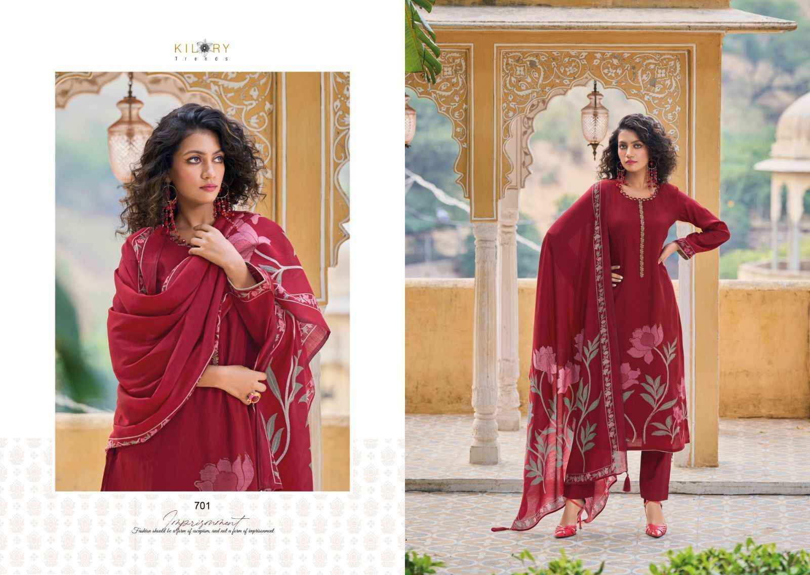 Kilory Trendz Zarina Vol 2 Viscose Dress Material 8 pcs Catalogue