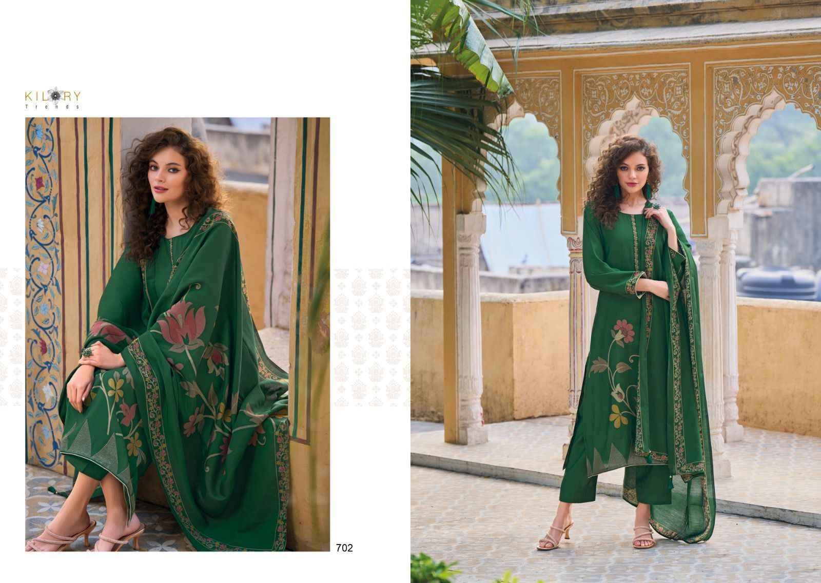 Kilory Trendz Zarina Vol 2 Viscose Dress Material 8 pcs Catalogue