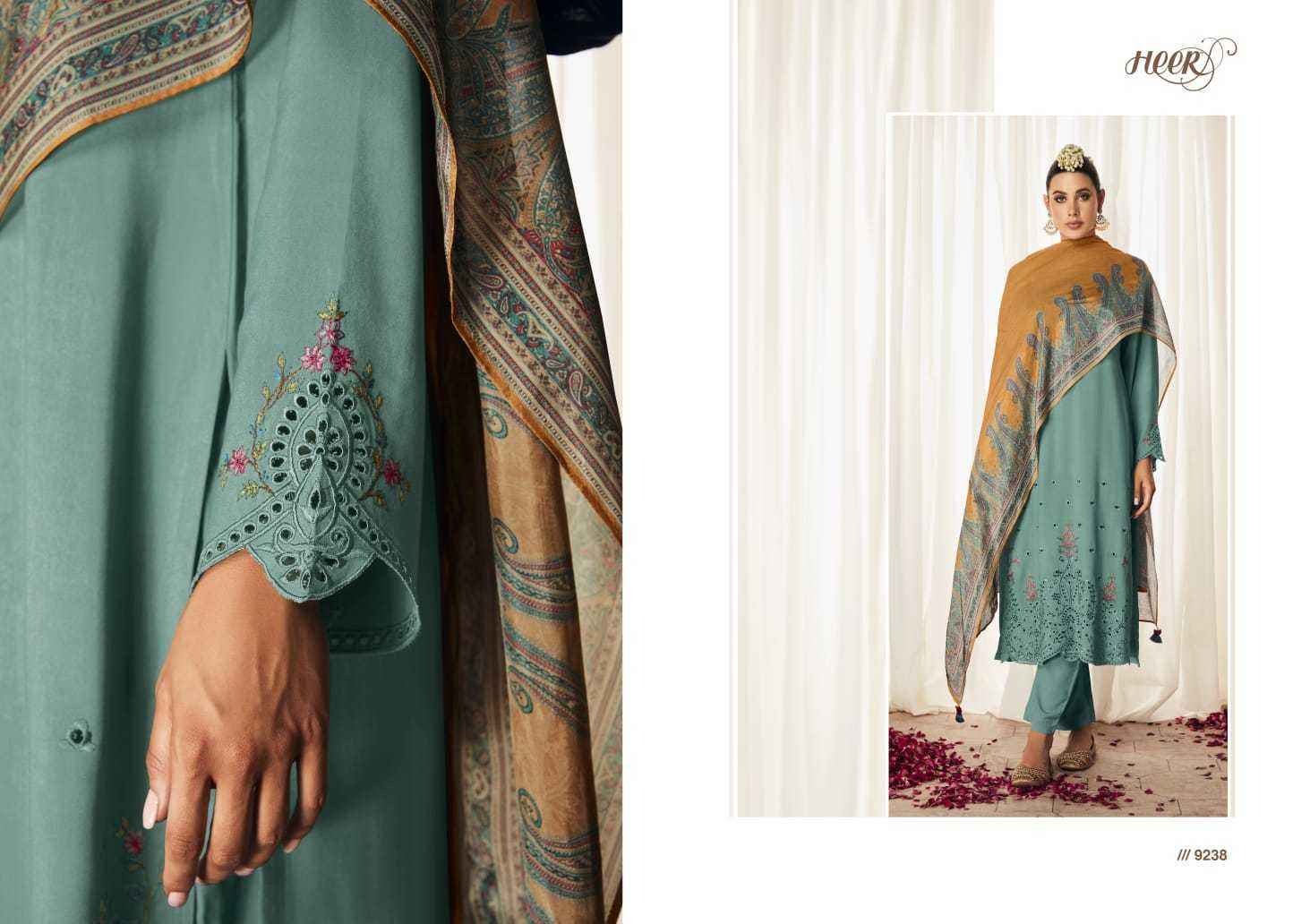 Kimora Heer Hazoor Silk Dress Material 8 pcs Catalogue