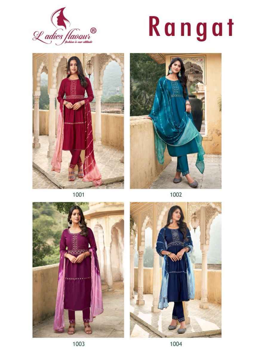 Ladies Flavour Rangat Viscose Kurti Combo 4 pcs Catalogue