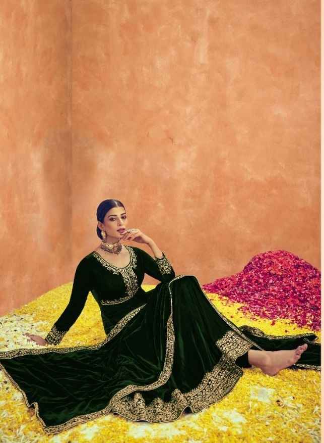 LT Nitya Parisha Velvet Dress Material 5 pcs Catalogue