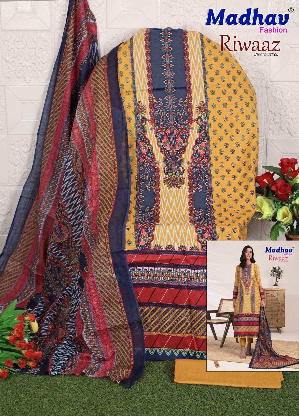 Madhav Fashion Riwaaz Vol 7 Lawn Cotton Dress Material 6 pcs