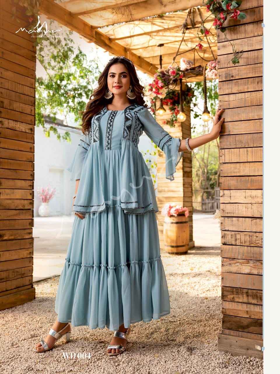 Mayur Wedding Dhamal Readymade Georgette Dress 4 pcs Catalogue