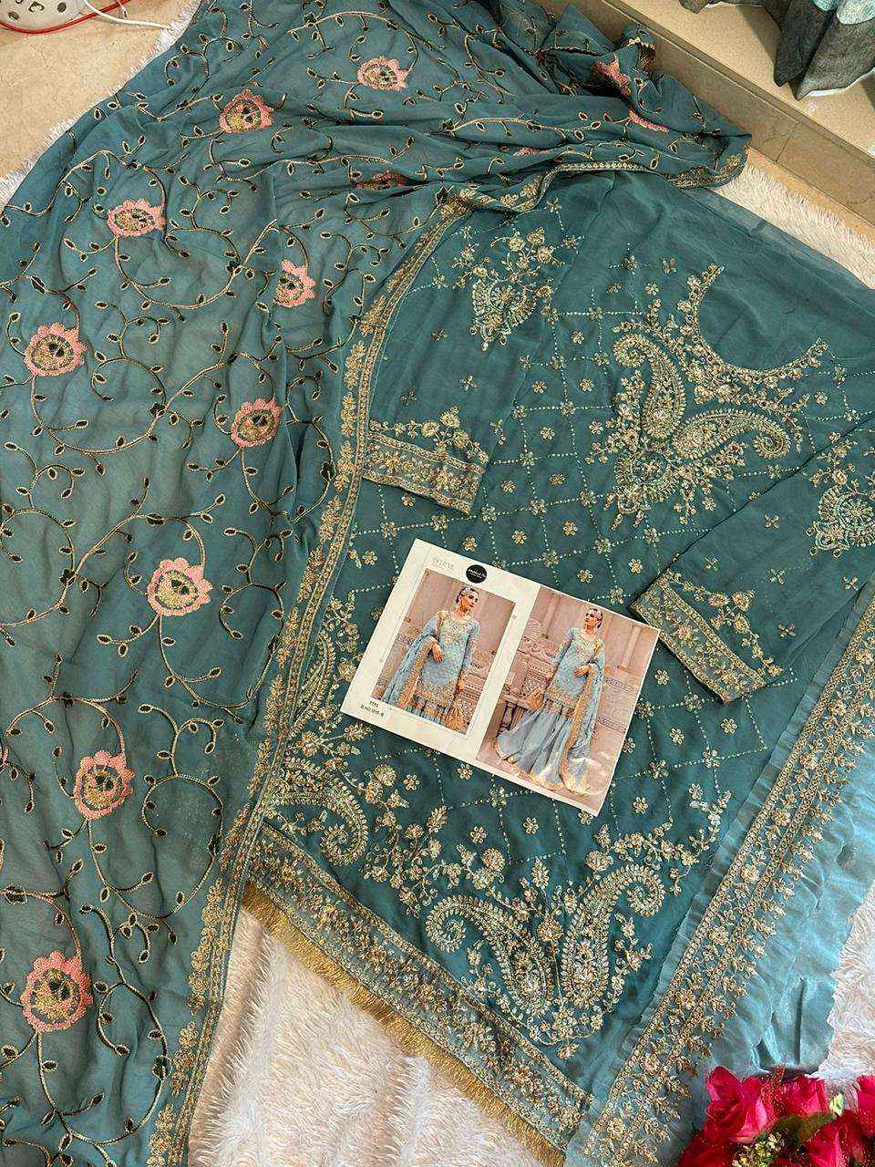 Mehboob Tex D No 1210 Georgette Dress Material 4 pcs Catalogue