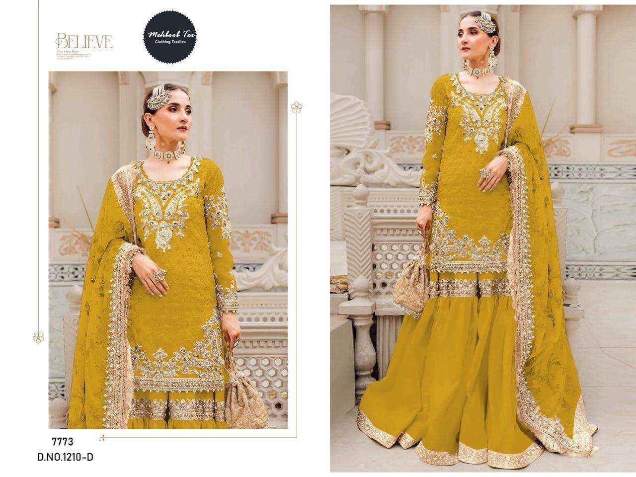 Mehboob Tex D No 1210 Georgette Dress Material 4 pcs Catalogue