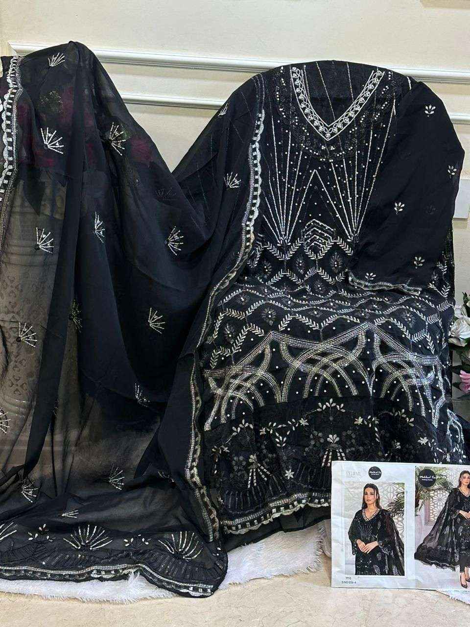 Mehboob Tex D No 1226 Georgette Dress Material 4 pcs Catalogue