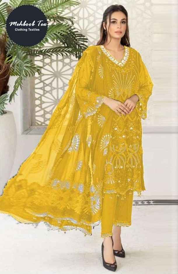 Mehboob Tex D No 1226 Georgette Dress Material 4 pcs Catalogue