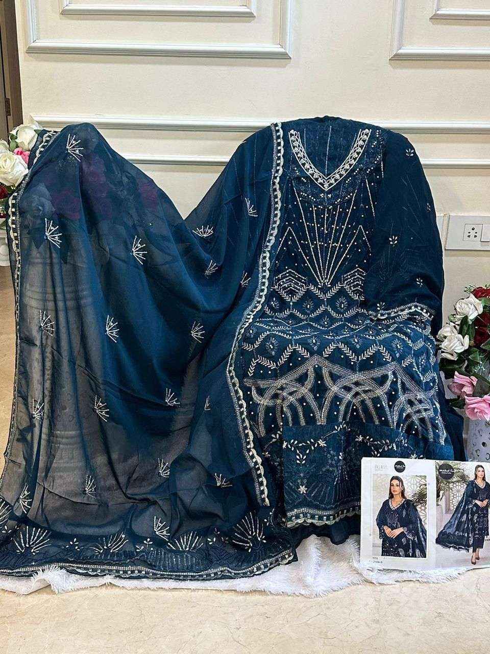 Mehboob Tex D No 1226 Georgette Dress Material 4 pcs Catalogue