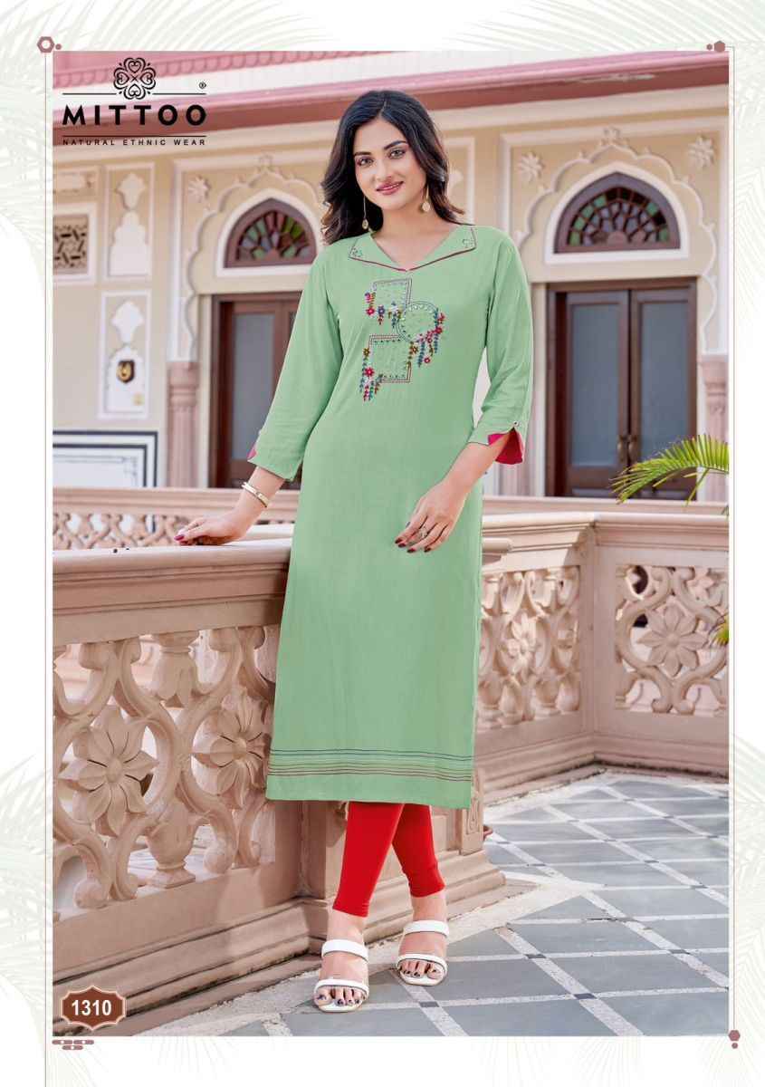 Mittoo Palak Vol 36 Rayon Kurti Wholesale Kurti Supplier