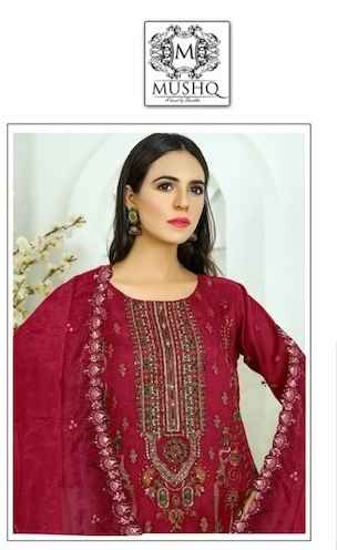 Mushq M 280 Velvet Dress Material 3 pcs Catalogue