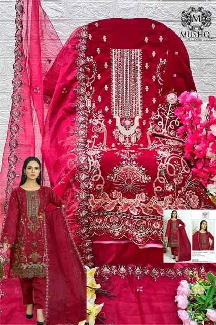 Mushq M 280 Velvet Dress Material 3 pcs Catalogue