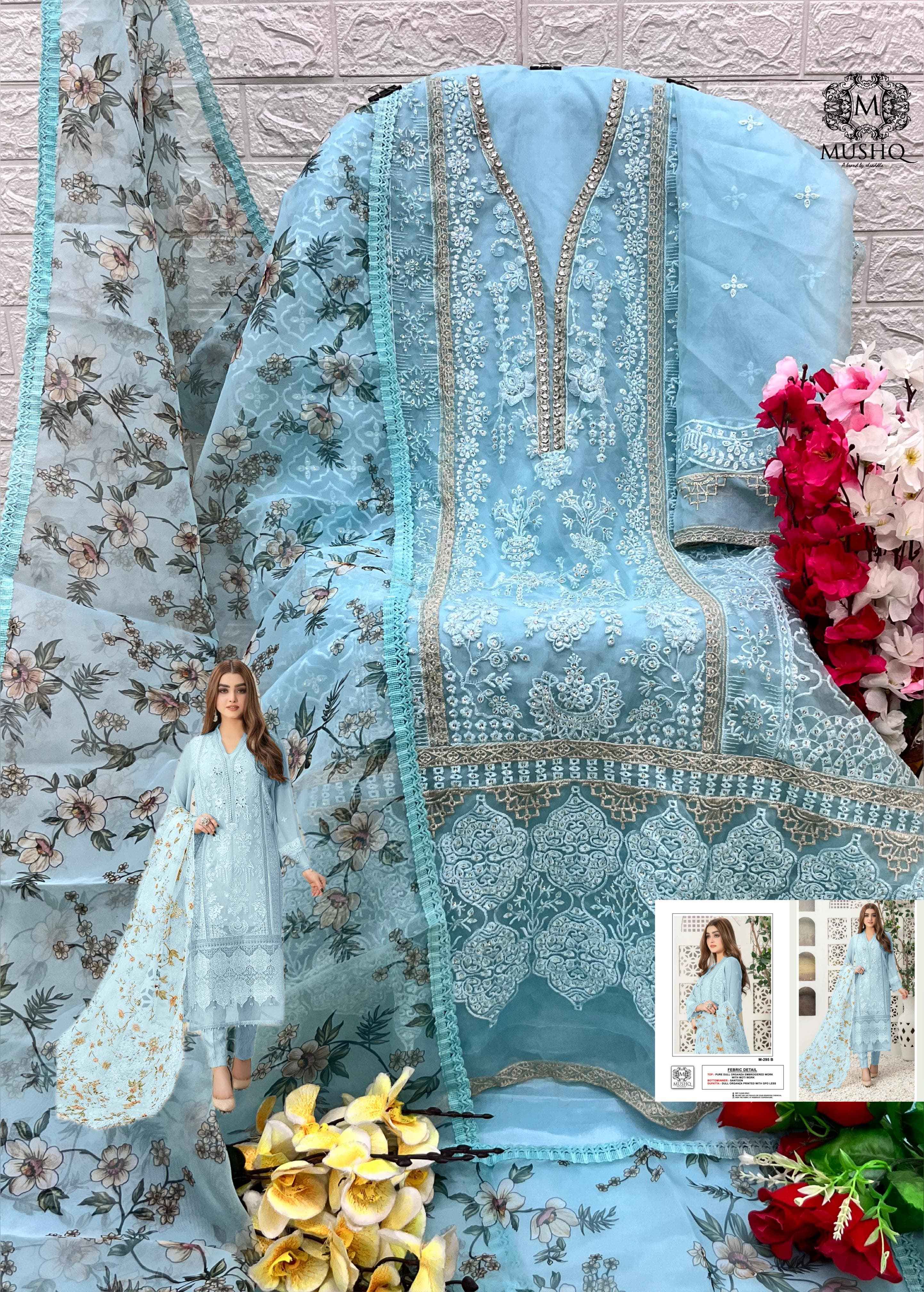 Mushq M 295 Organza Dress 3 pcs Catalogue