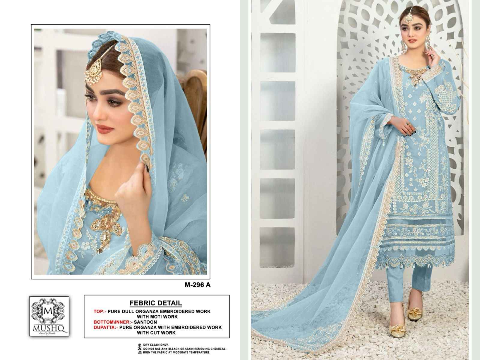 Mushq M 296 Organza Dress 4 pcs Catalogue
