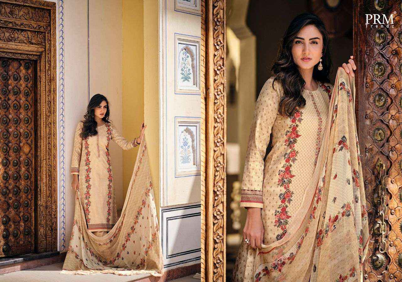 PRM Trendz Talab Jam Satin Dress Material 10 pcs Catalogue