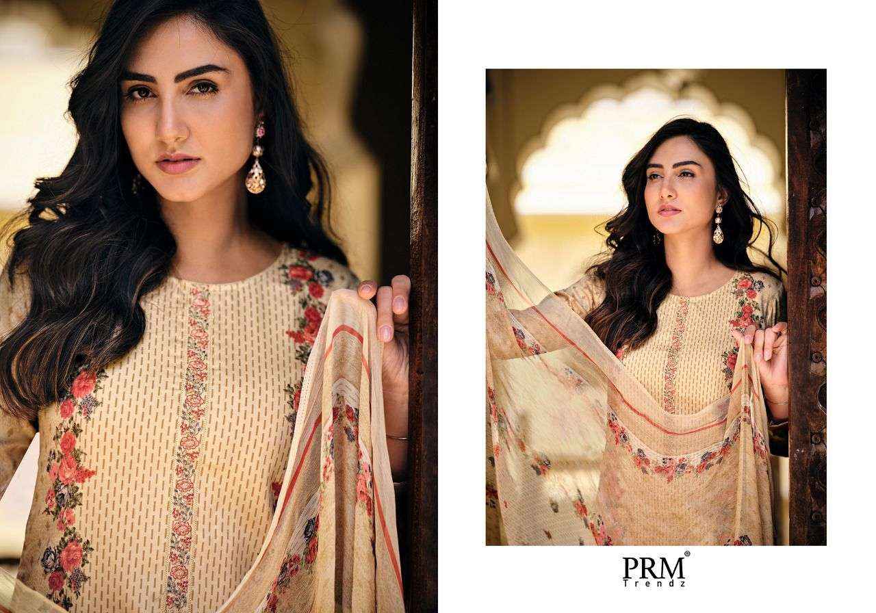 PRM Trendz Talab Jam Satin Dress Material 10 pcs Catalogue