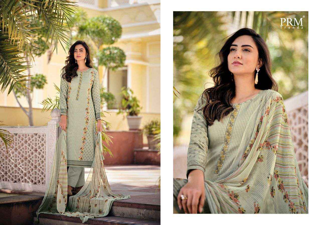 PRM Trendz Talab Jam Satin Dress Material 10 pcs Catalogue