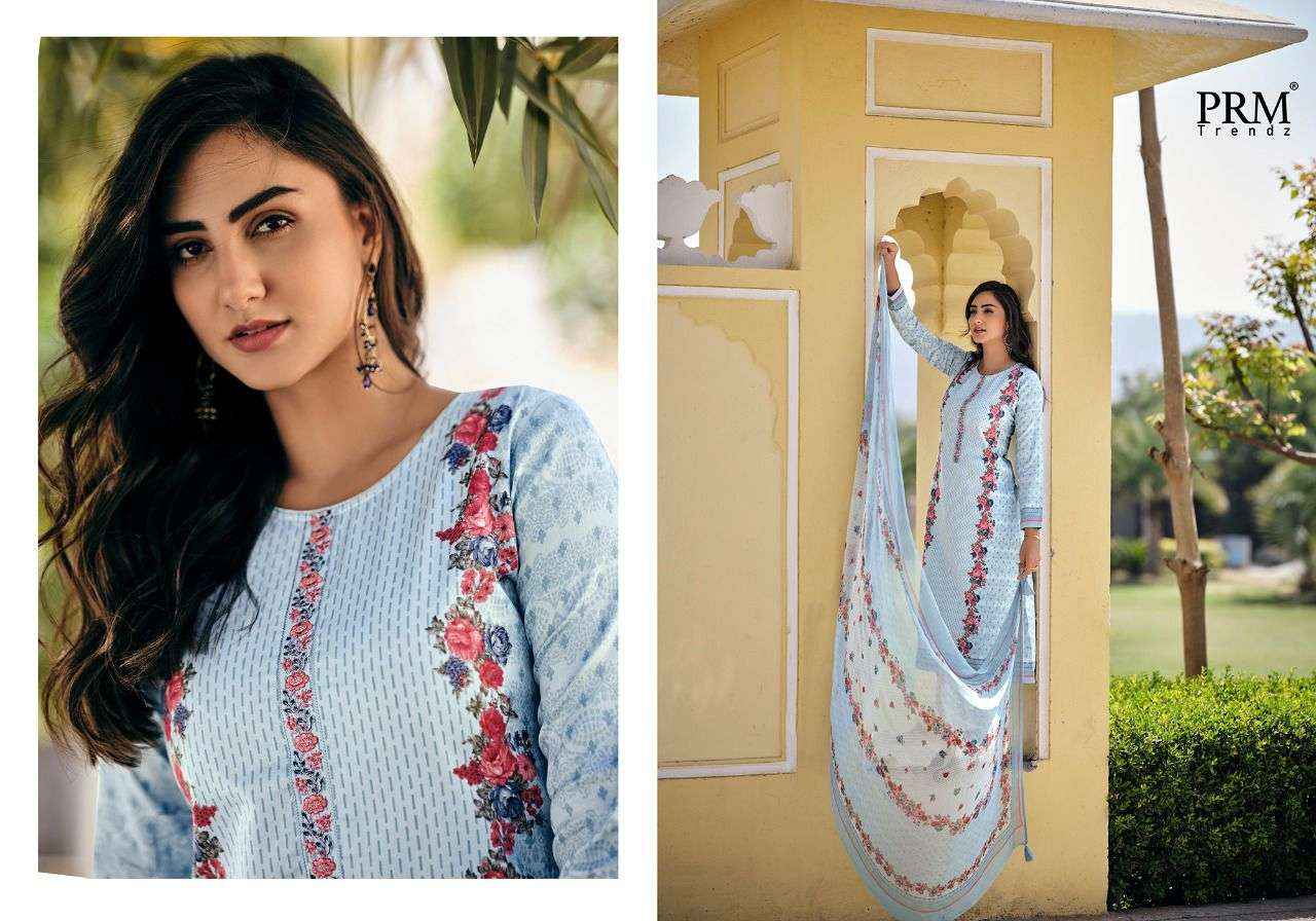 PRM Trendz Talab Jam Satin Dress Material 10 pcs Catalogue