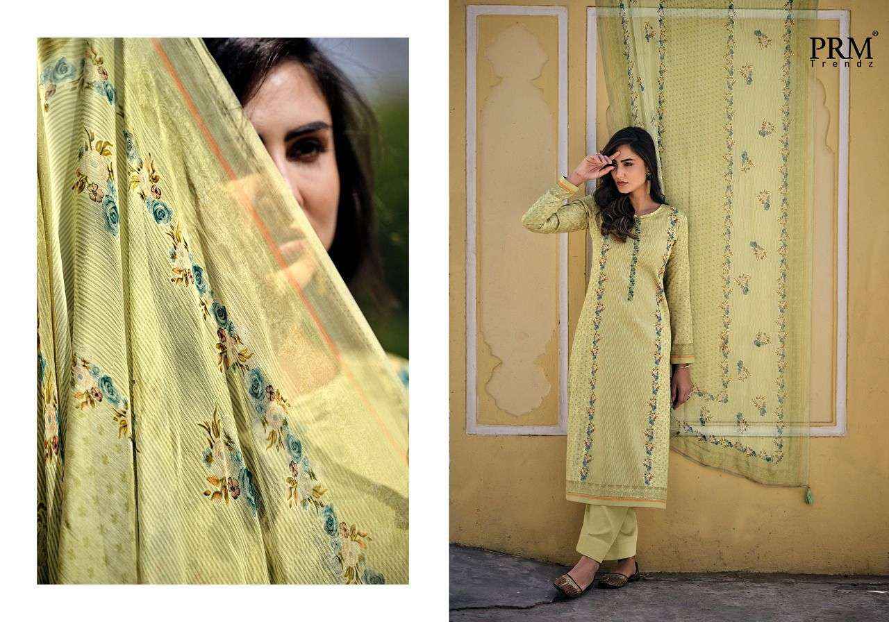 PRM Trendz Talab Jam Satin Dress Material 10 pcs Catalogue