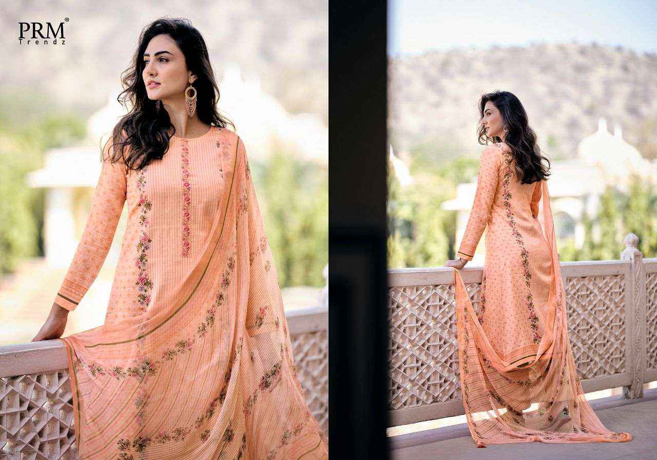 PRM Trendz Talab Jam Satin Dress Material 10 pcs Catalogue