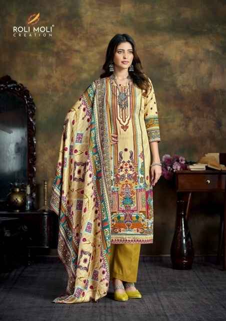 Roli Moli Saiba Pashmina Dress Material 8 pcs Catalogue