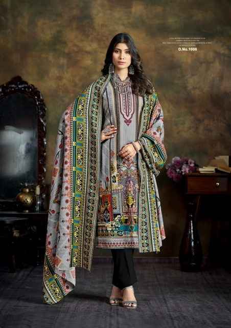 Roli Moli Saiba Pashmina Dress Material 8 pcs Catalogue