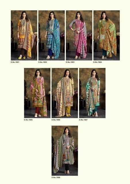 Roli Moli Saiba Pashmina Dress Material 8 pcs Catalogue