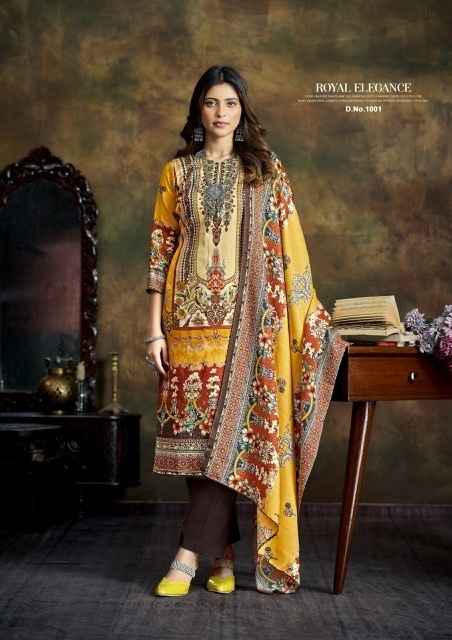 Roli Moli Saiba Pashmina Dress Material 8 pcs Catalogue
