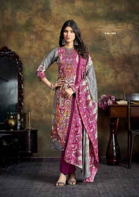 Roli Moli Saiba Pashmina Dress Material 8 pcs Catalogue