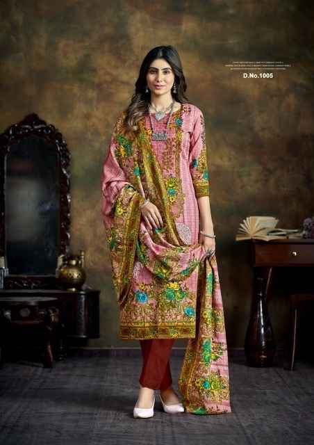 Roli Moli Saiba Pashmina Dress Material 8 pcs Catalogue