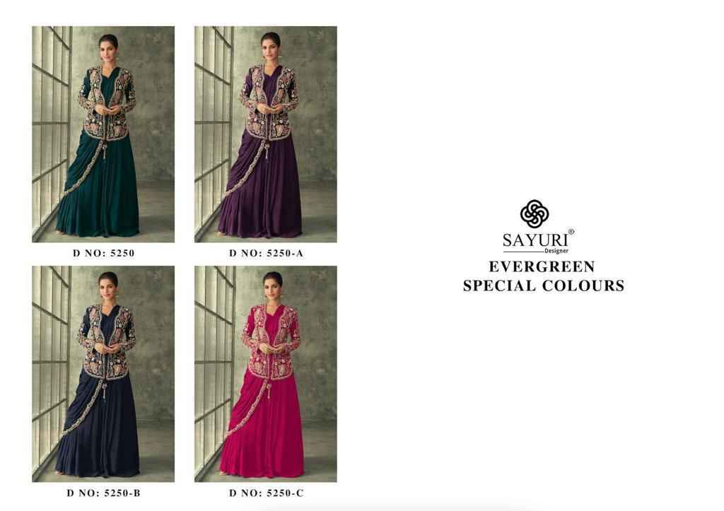 Sayuri Designer Evergreen Special Colours Readymade Georgette Dress 4 pcs Catalogue