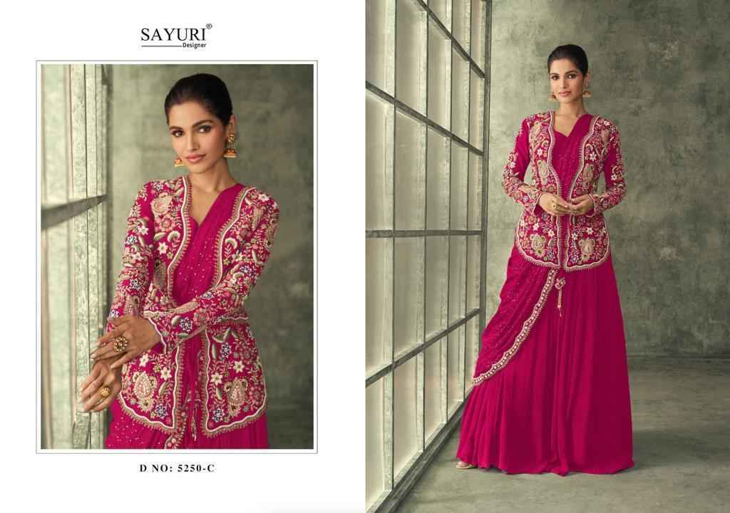 Sayuri Designer Evergreen Special Colours Readymade Georgette Dress 4 pcs Catalogue