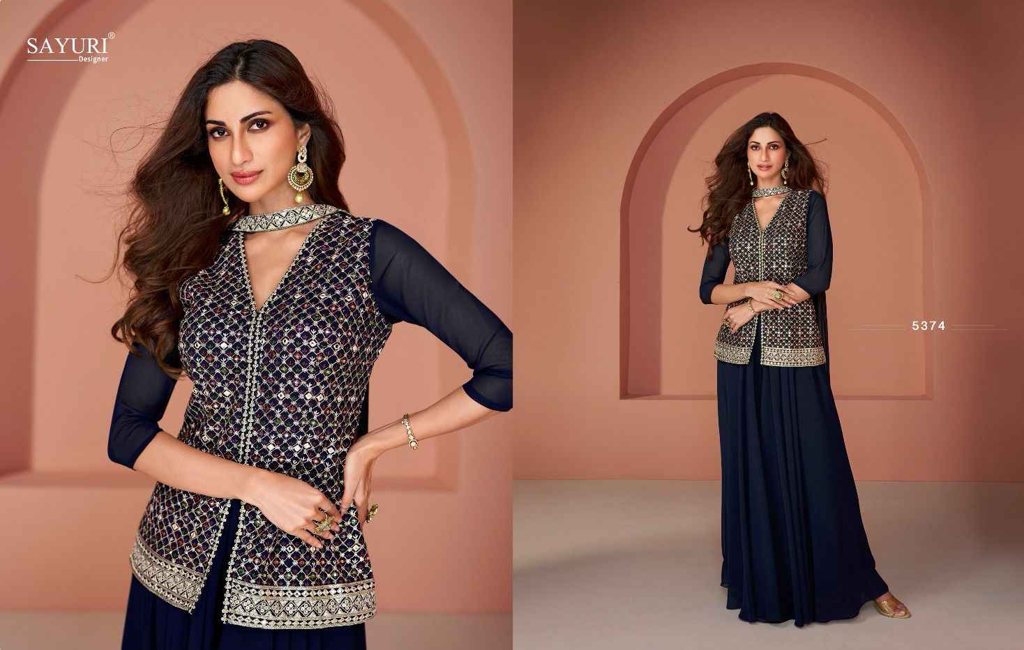 Sayuri Designer Jasmine Readymade Georgette Dress 4 pcs Catalogue
