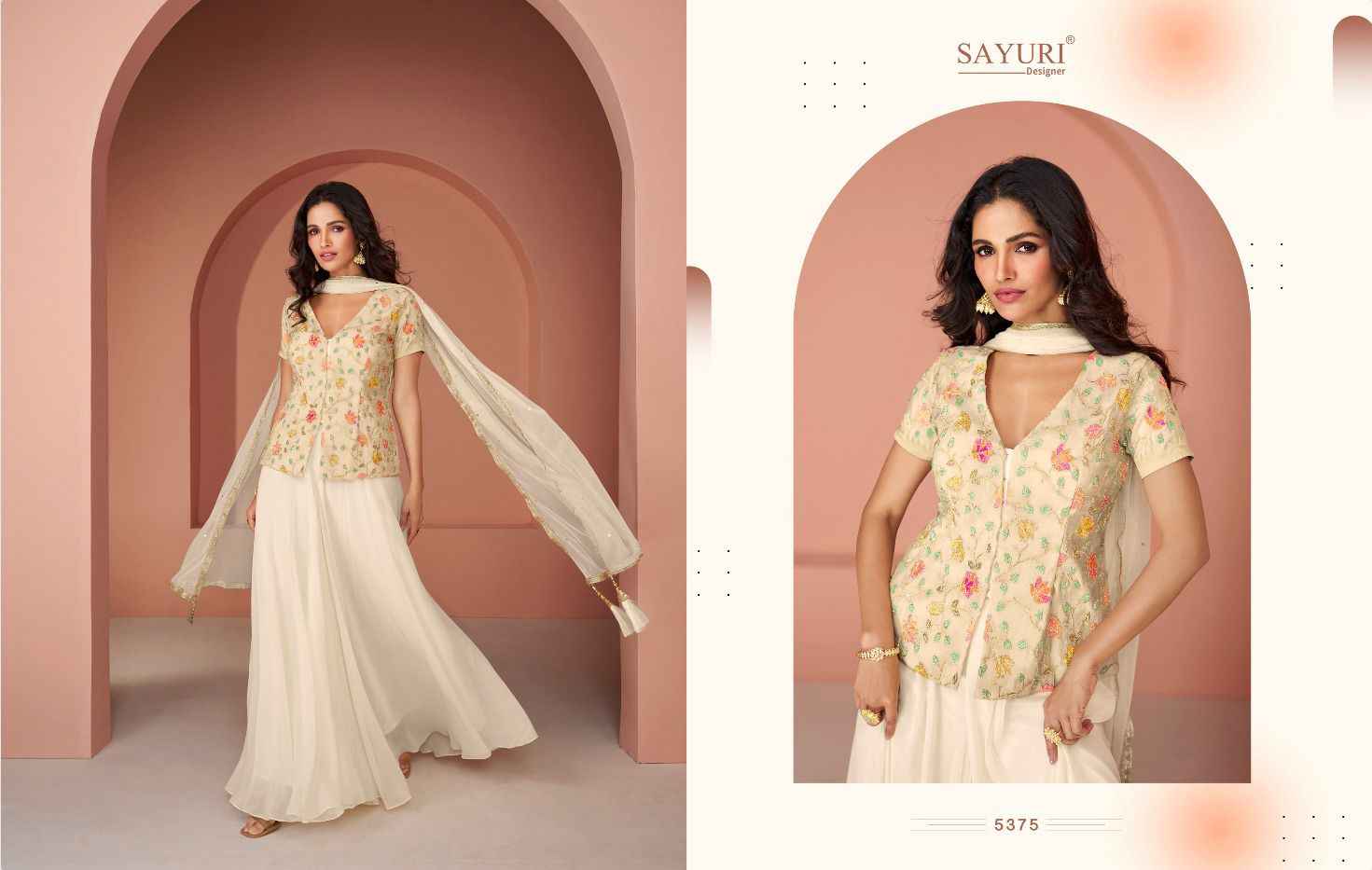 Sayuri Designer Jasmine Readymade Georgette Dress Wholesale Suits Online