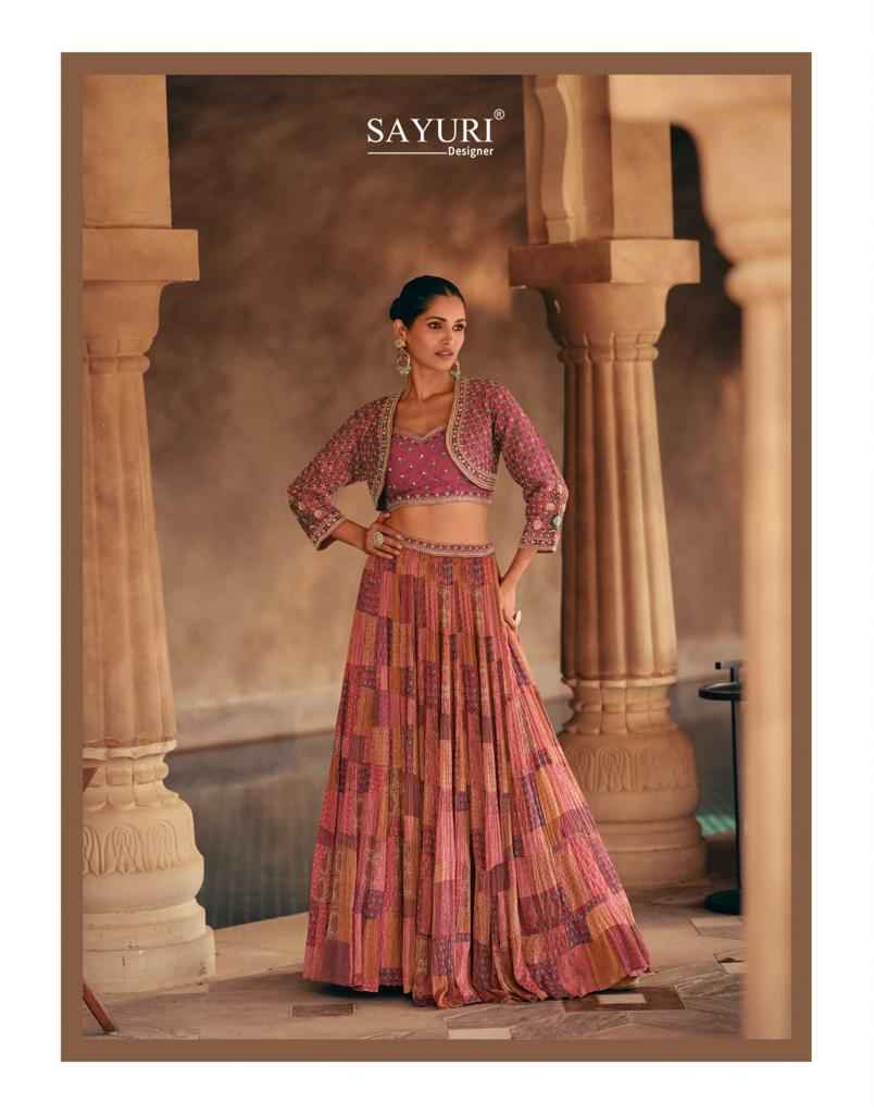 Sayuri Designer Simran Readymade Chinon Silk Dress 3 pcs