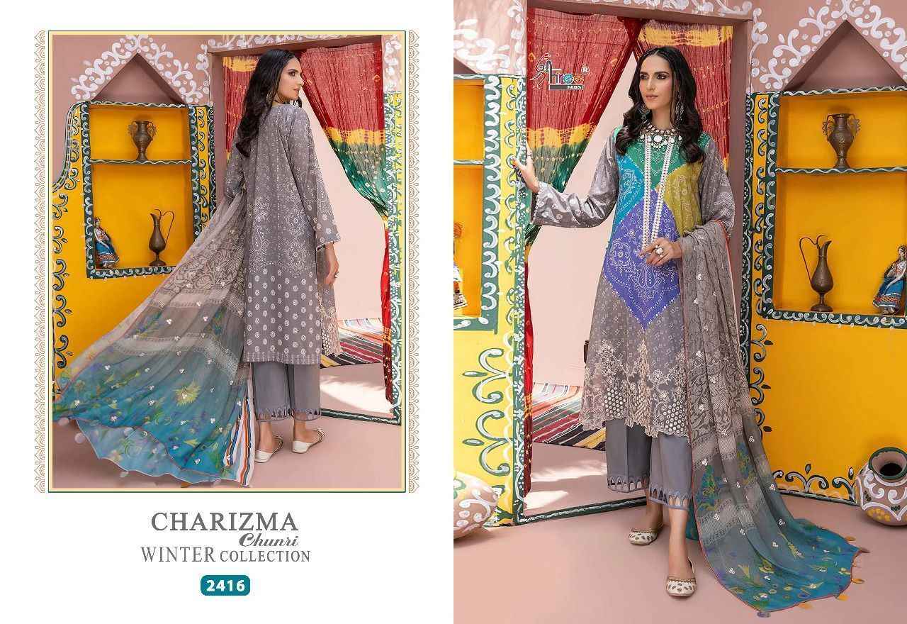 Shree Fabs Charizma Chunri Winter Collection Pashmina Dress Material Wholesale Suits Trader