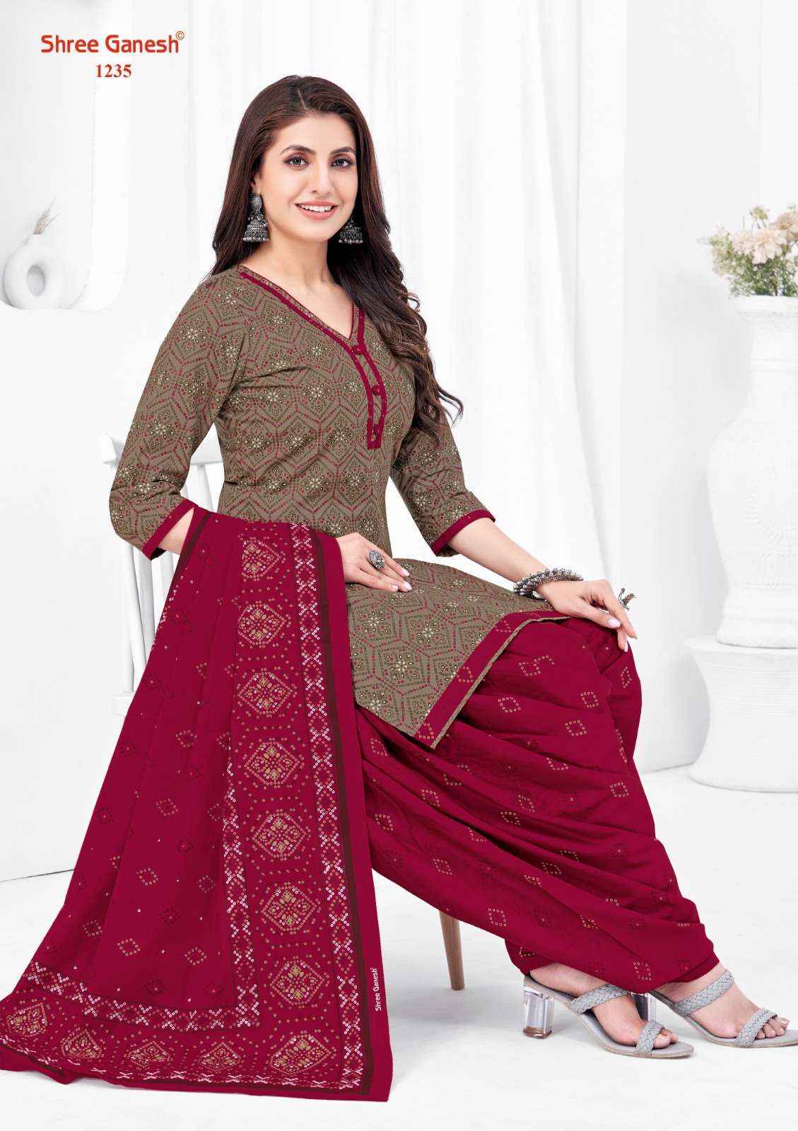 Shree Ganesh Bandhani Vol 2 Cotton Dress Material Wholesale Suits Trader